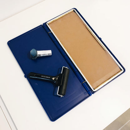 Footprint kit - 1 podograph + 1 blue ink pad + 1 ink roller + 50 examination sheets