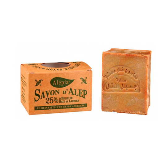 Savon d'Alep 25% de baie de Laurier - 190 g - Alépia