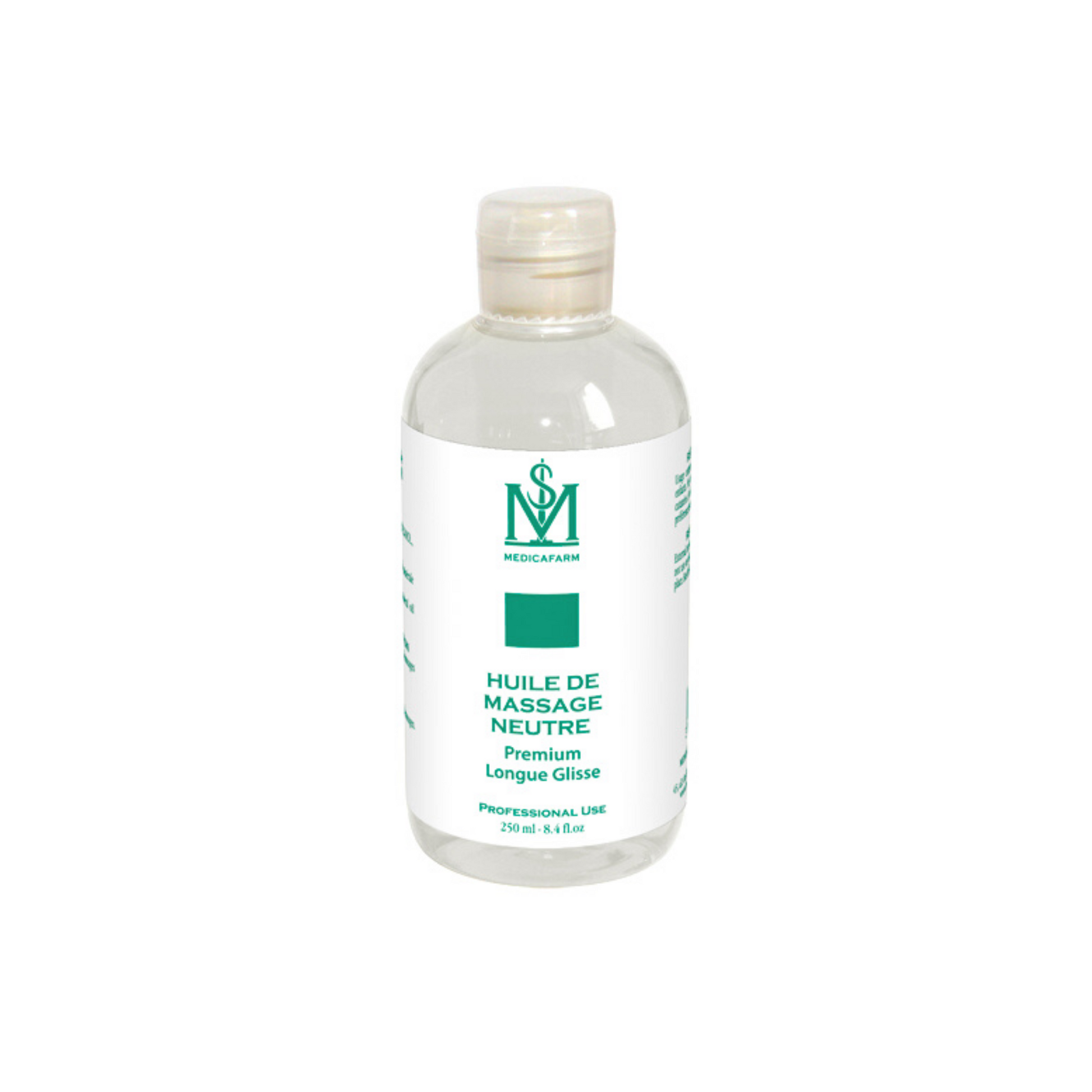 Huile de massage neutre Premium longue glisse - Flacon stop-goutte 250 ml - Medicapharm