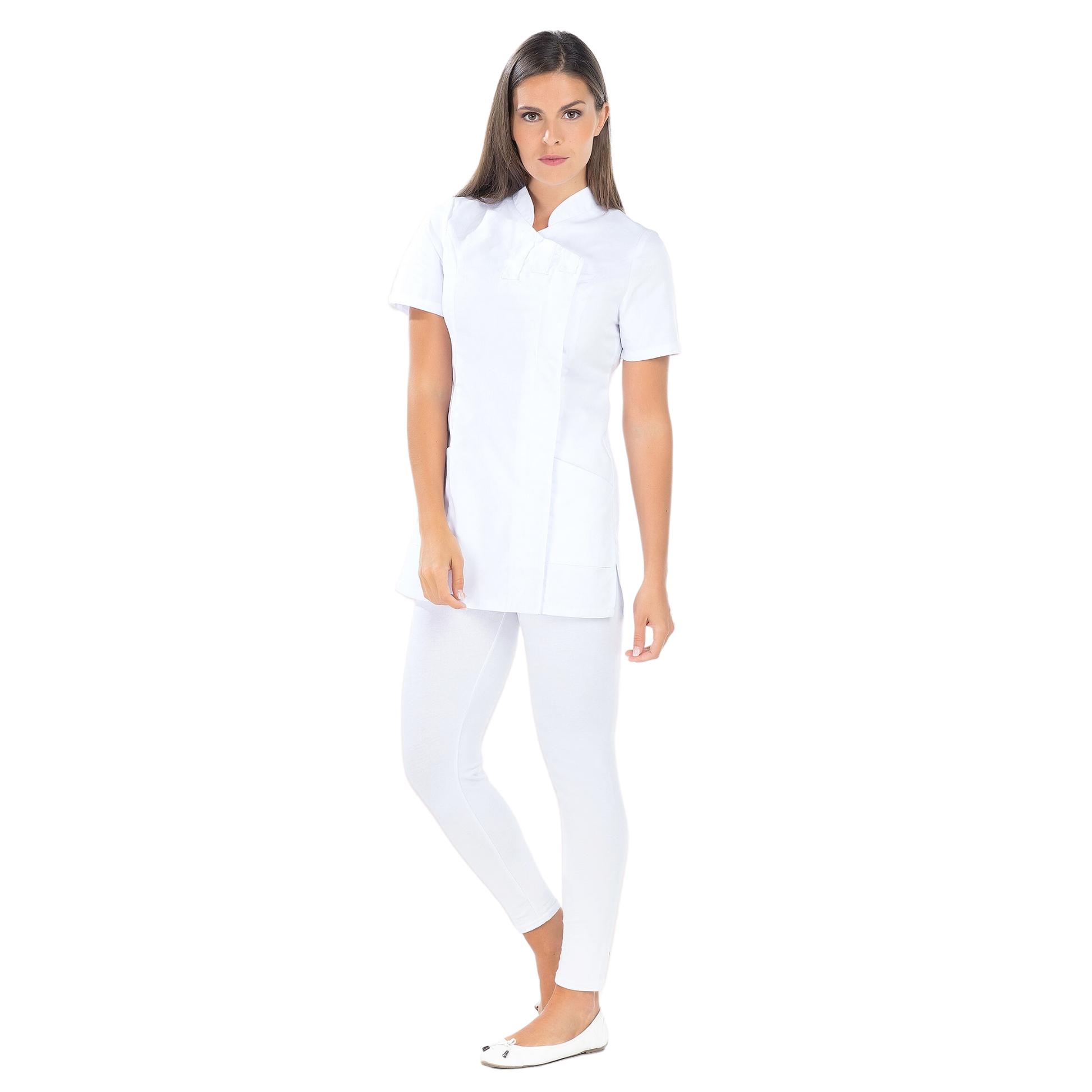 Inès - Blouse longue - Manches courtes - Femme - 105 cm 