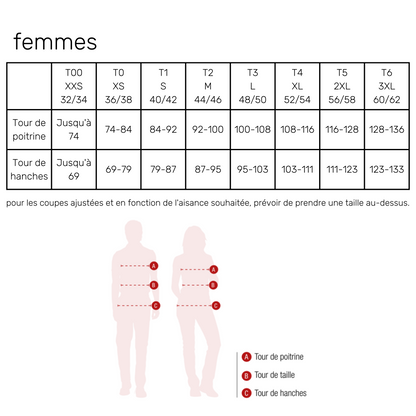 Delphine - Blouse 7/8 - Manches courtes - Femme - 95 cm