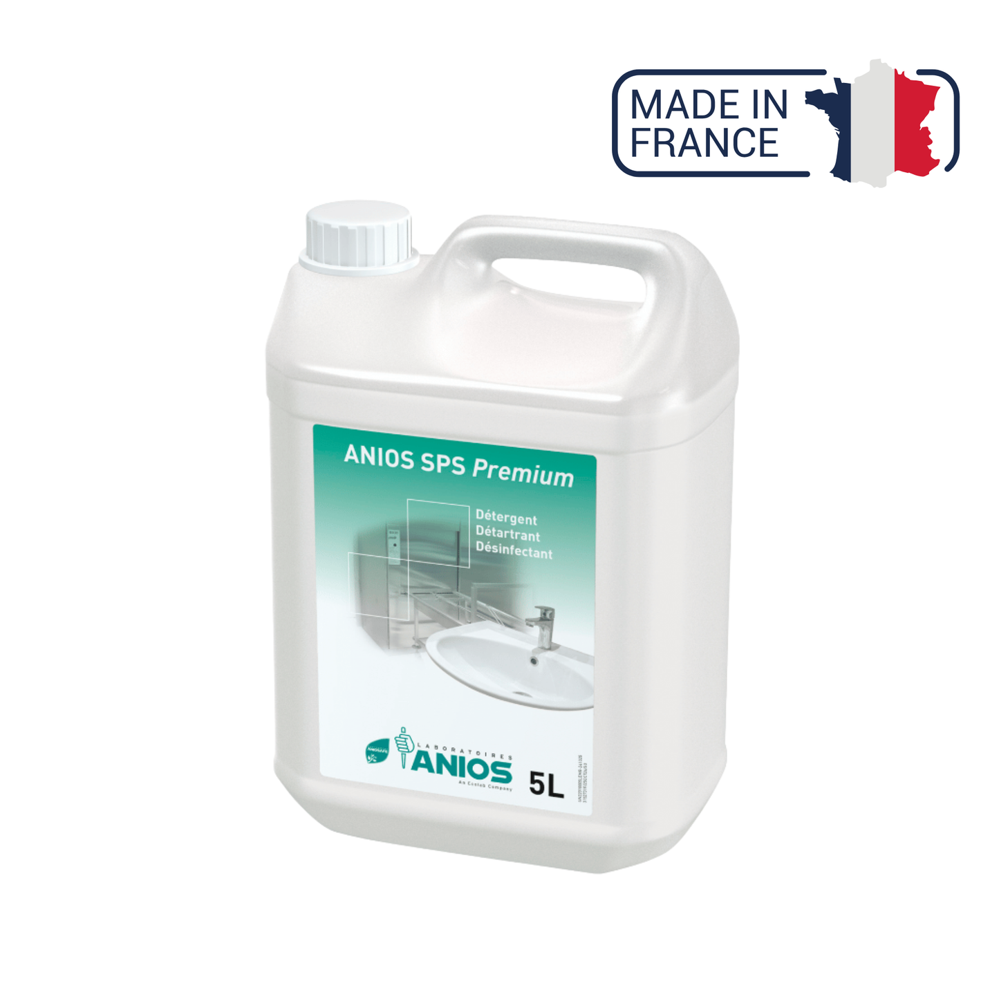 Anios SPS Premium - Détergent, détartrant, désinfectant Sanitaires - 2 contenances - Anios
