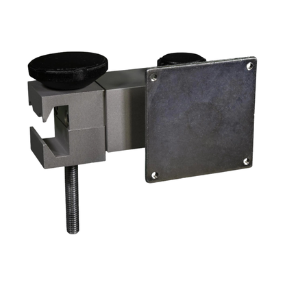 Clamp for medical rails vertical and horizontal lamp outlet with adapter plate - LID