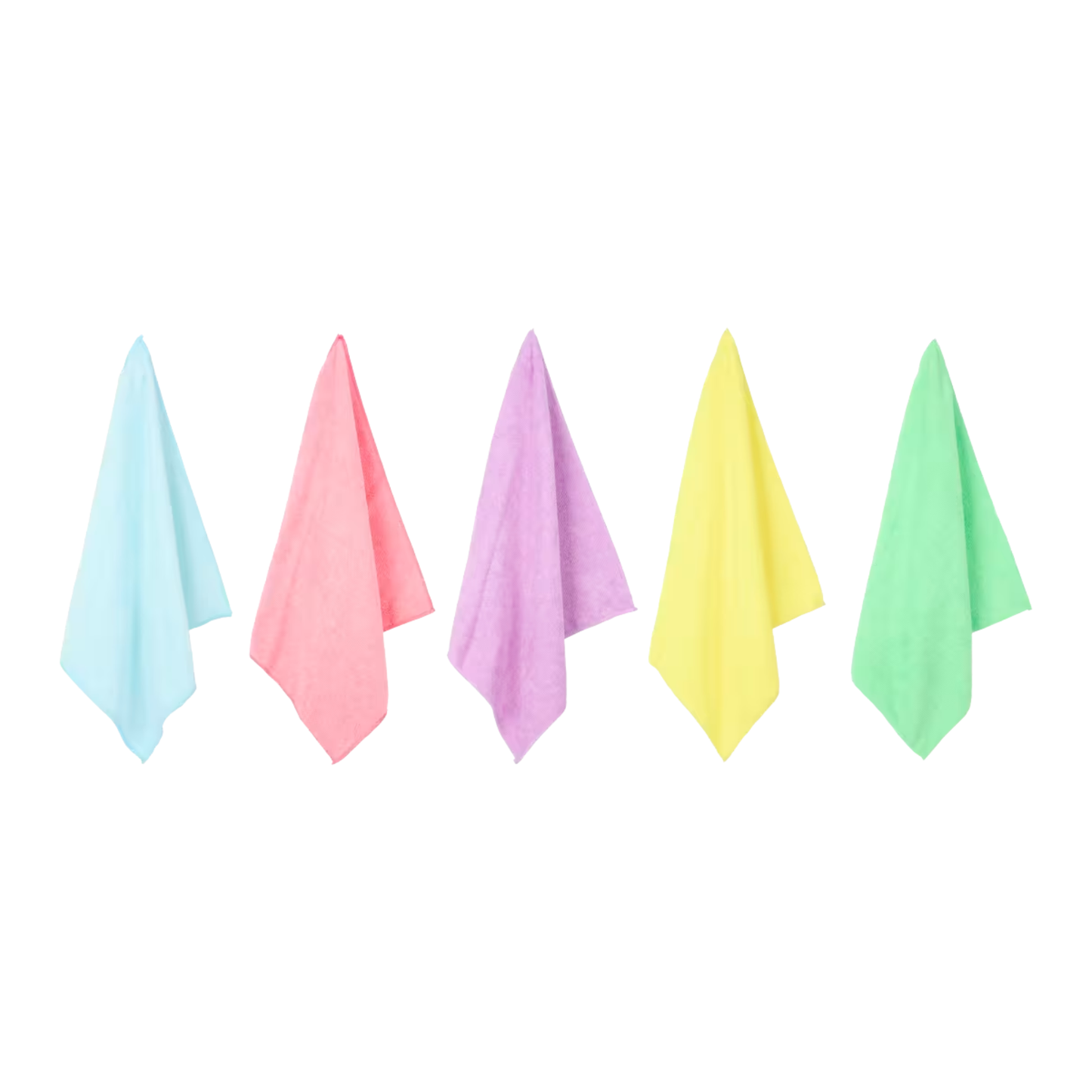 Lot de 5 Chiffons Microfibres 40x40cm - Spargo